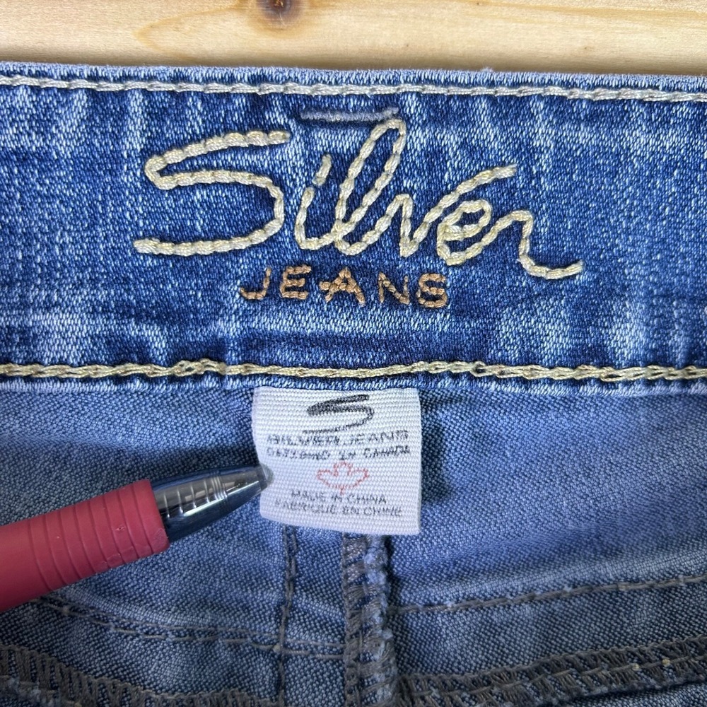 Silver Jeans Womens 28 Suki Capri Low Rise Cropped Denim Blue Jeans - Picture 6 of 13